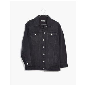 Madewell Oversized Jean Jacket in Lunar Wash - Small - Black